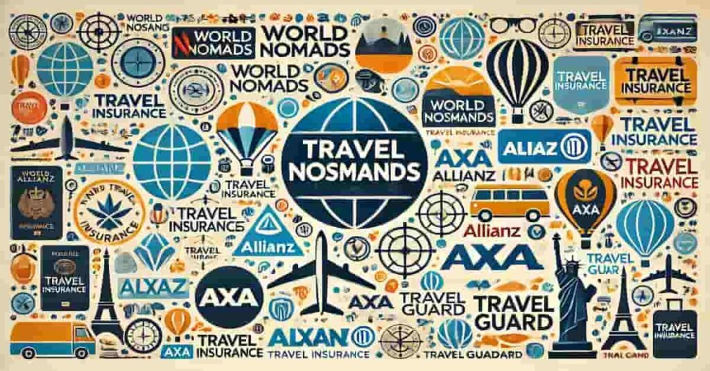 Collage of top travel insurance provider logos.